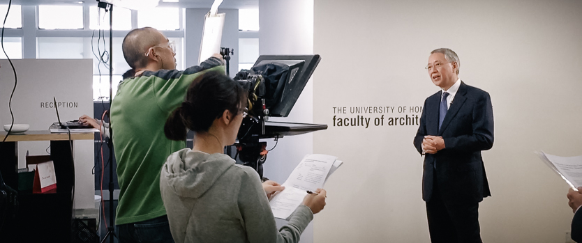 Prof David P. Y. Lung filming our next MOOC - The Search for Vernacular Architecture of Asia